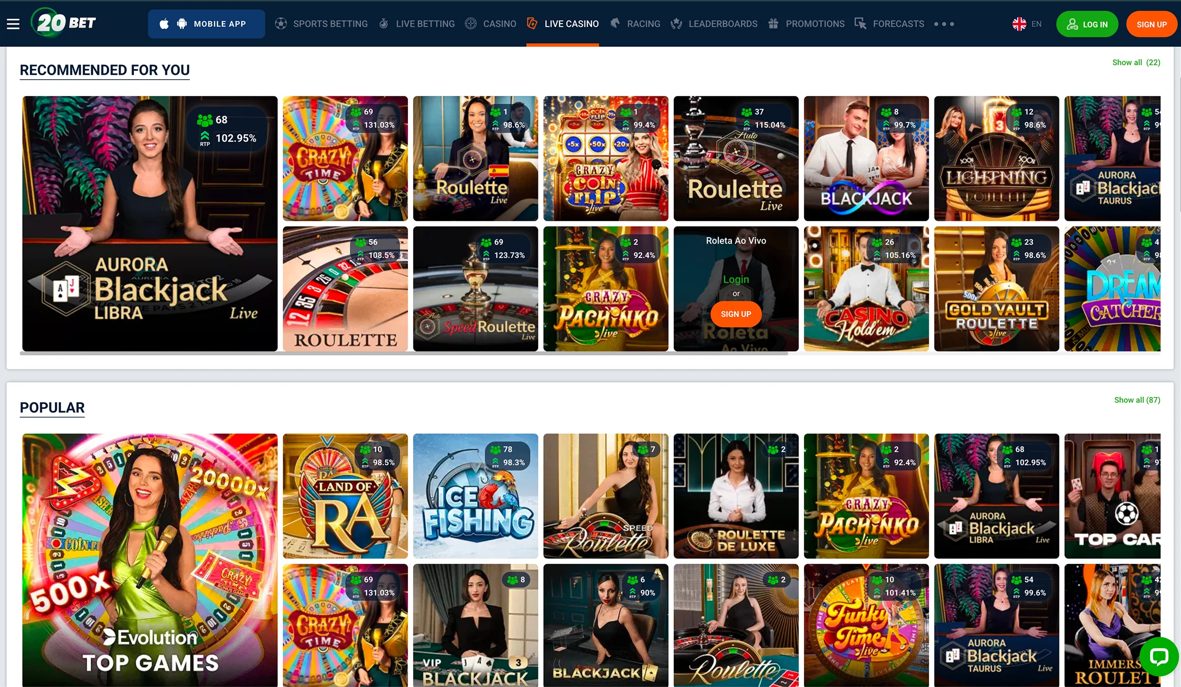 20Bet website